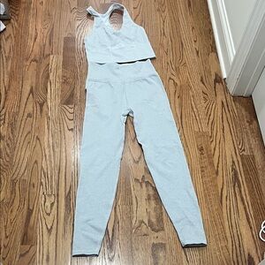 VS Light Blue Shimmer Fabric Activewear Set
